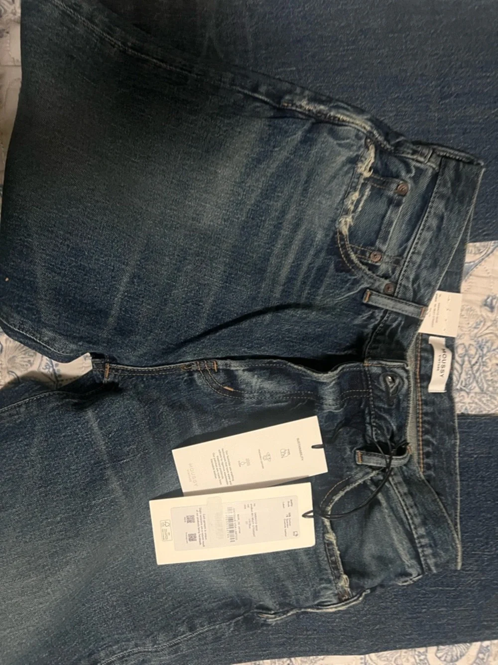 Moussy Men's Dark Indigo Straight Jeans